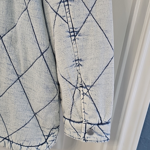 Marc New York Diamond Quilted Shacket Acid Wash Coastal Grandma NWT - Picture 4 of 13